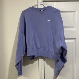 Nike Women's Lavender Cropped Sweatshirt
